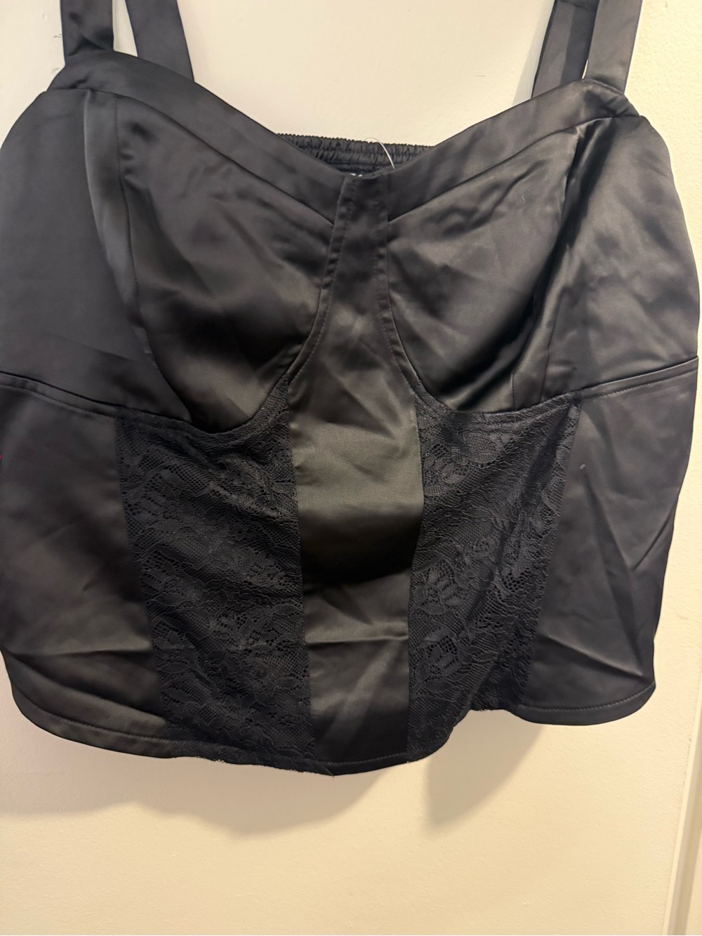 torrid Black Satin Lace Bustier Cami - Picture 4 of 6